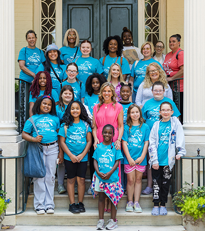 第一夫人與 Girls on the Run 俱樂部。